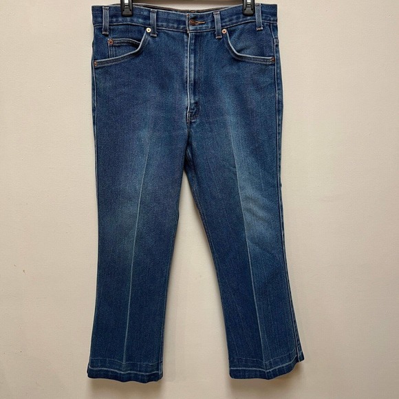 Levi’s VINTAGE 517 Mens 36x30 (Meas 33) Bootcut Jeans Med Denim Black Tab